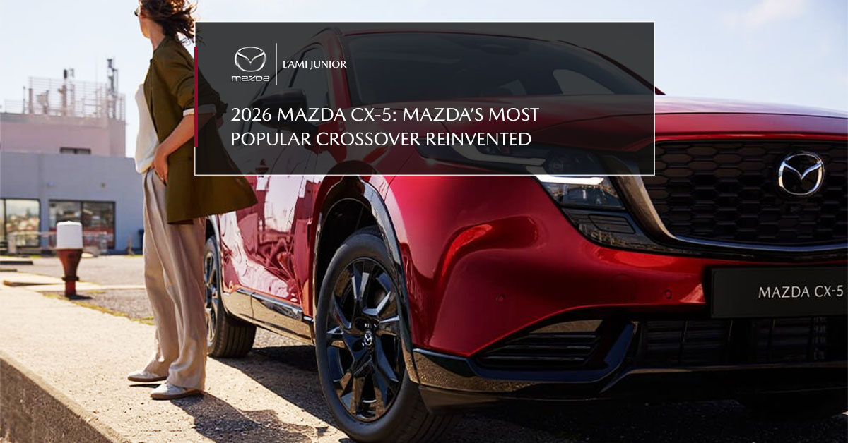 Main image showing the red 2026 Mazda CX-5.