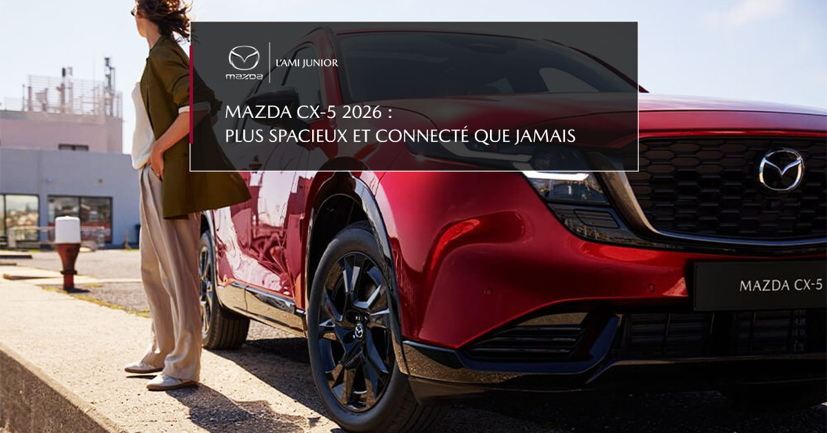 Image principale qui montre le mazda cx-5 2026 rouge.